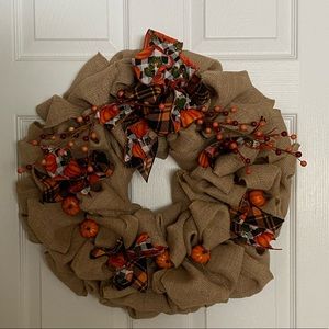 Fall Burlap Wreath